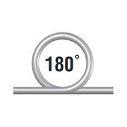 torsion spring 180 degree angle